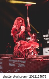 Clarkston, Michigan -U.S.A. - 09-18-2021: Rob Zombie Performing Live For RIFF Fest 2021 