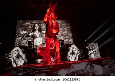 Clarkston, Michigan -U.S.A. - 09-18-2021: Rob Zombie Performing Live For RIFF Fest 2021 