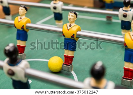 Classic aged Foosball table high resolution