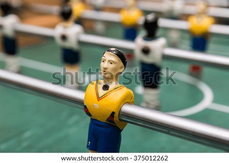 Classic aged Foosball table high resolution