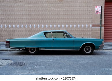 Classic American Car From The 1960s On New York City Street