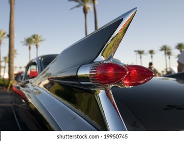 Classic American Car With Cool Chrome Tail Fin