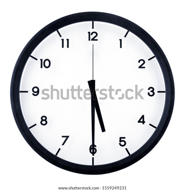 Classic Analog Clock Pointing Five Fifteen Stok Fotoğrafı 1559249231 ...