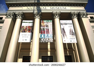 Classic Antique Vintage Retro National Museum Of Philippine For Filipino People And Foreign Travelers Travel Visit Learning In Intramuros Square At Maynila On April 17, 2015 In Manila, Philippines