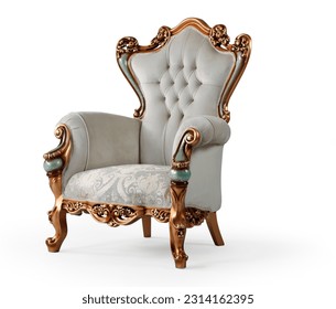 Classic armchair isolated on white background - Shutterstock ID 2314162395