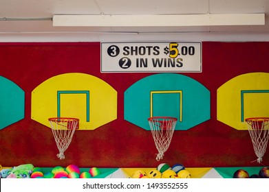 The Classic Basketball Game At A Carnival