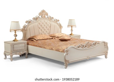 Classic Bed Isolated On A White Background