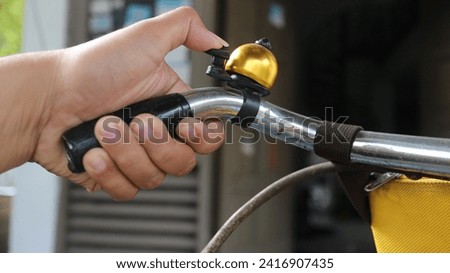 Classic bicycle bell ring for making signal