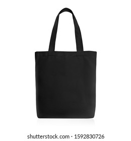 Classic Black Linen Fabric Fashion Cotton & Eco Friendly Tote Bag Isolated on White Background. Reusable Blank Canvas Bag for Groceries and Shopping. Design Template for Mock up. No People - Shutterstock ID 1592830726