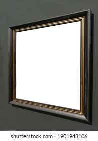 A Classic Black Picture Frame With White Background
