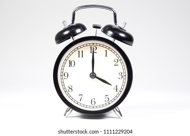 Black Alarm Clock Isolated On White Stock Photo (Edit Now) 540464941