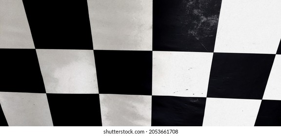 classic black and white squares, such as a chessboard, wallpaper and floorboard