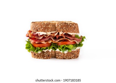 Classic BLT Sandwich Isolated On White Background