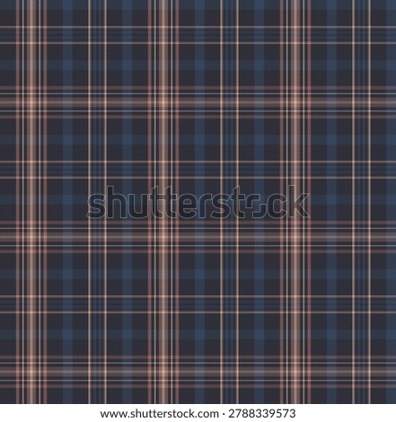 A classic blue and beige plaid pattern texture.