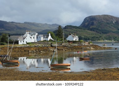 Classic Boats On Loch Carron, By The Scenic Village Of Plockton, West Coast Scotland