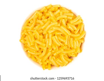 Classic Boxed Mac And Cheese In A White Bowl