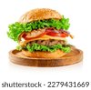 burger plate isolated
