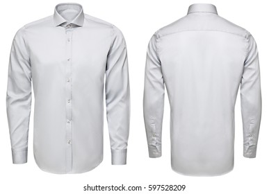 Classic And Business Shirt, Isolated White Background.