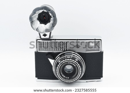 classic camera with flash bulb holder