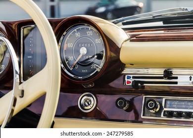 Classic Car interior - Shutterstock ID 247279585