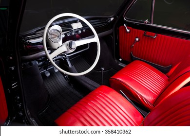 Classic Car Interior - Red Leather