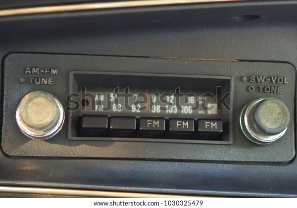 Classic car system radio\
concept.