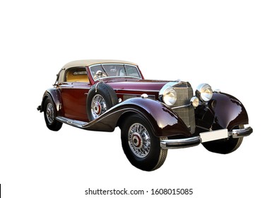 classic car with white background 