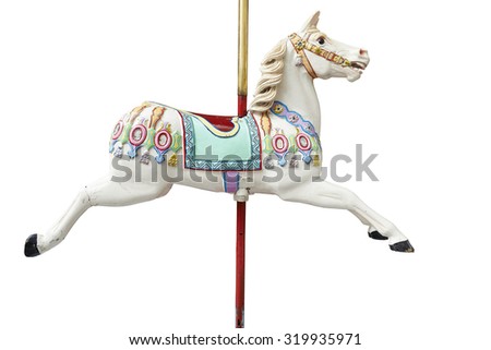 A classic carousel horse. Clipping path included.