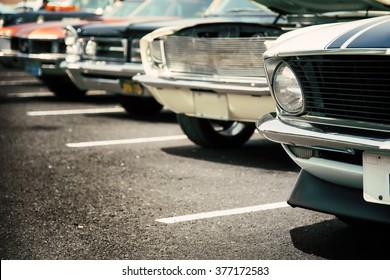 Classic Cars In A Row