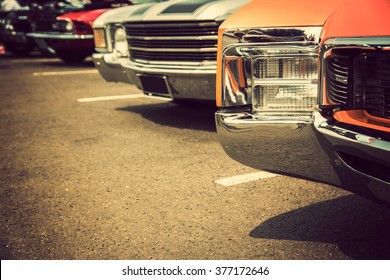 Classic Cars In A Row