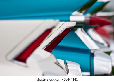 Classic cars tail fins