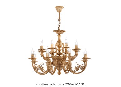 Classic chandelier isolated on white background