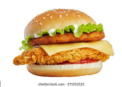 Classic Chicken Burger Isolated