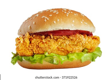 Classic Chicken Burger Isolated