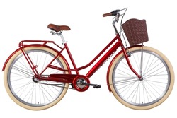 Classic City Bike Red Isolated Image Bicycle