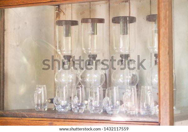 Classic Coffee Maker Glass Cabinet Coffee Stock Photo Edit Now