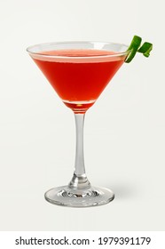 Classic Cosmopolitan with a lime peel on background mockup