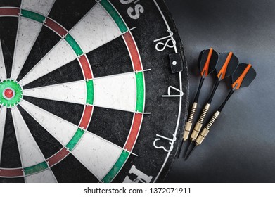 classic dartboard color target with wire separated cells - Shutterstock ID 1372071911