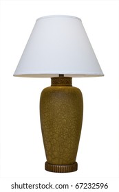 Classic Desktop Lamp With Shade; Isolated, Path Included