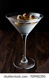 Classic Dry Martini with olives.
