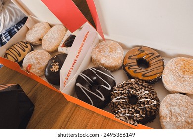 classic dunkin freaking donuts for breakfast