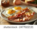 classic eggs and bacon breakfast 