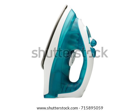 Classic electric iron isolated on a white background.