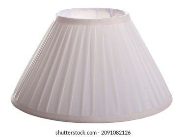 classic empire cool flare cone shaped white  tapered lampshade on white background isolated close up shot 