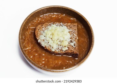 Classic French Onion Soup With Gruyere Cheese Crouton