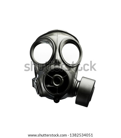 Classic gas mask on white background
