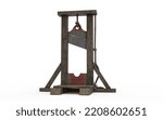 Classic Guillotine used on white background