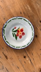 Classic Indonesian Plates With Flower Images
