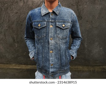 Classic jeans texture, close-up. Blue denim jacket, jeans   - Powered by Shutterstock