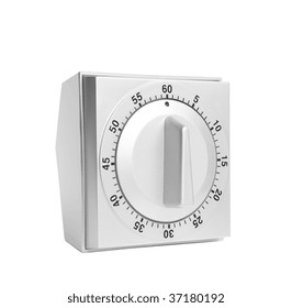 Classic kitchen timer, isolated on white background